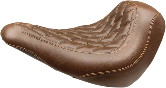 Mustang Tripper Wide Brown Diamond Solo Seat for 2018-2025 Harley FLSB FXLRST