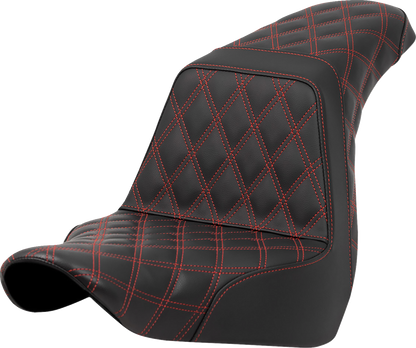 Saddlemen Step Up Red Full Lattice Seat for 2018-26 Harley Low Rider Sport Glide