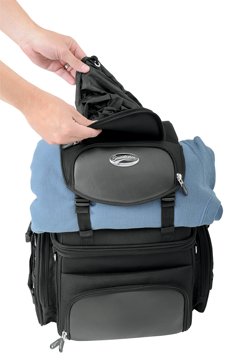 Saddlemen BR1800 Motorcycle Sissy Bar Bag Luggage Harley Honda Yamaha Suzuki