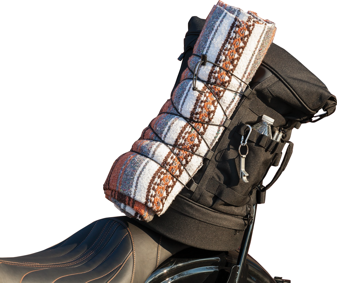 Kuryakyn 5282 Black Textile Universal Momentum Freeloader Sissy bar Duffel Bag