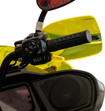 Klock Werks Flare Yellow Ice Hand Guards for 2002-2025 Harley Hydraulic Clutch