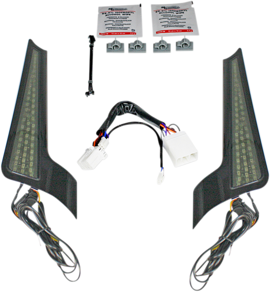 Custom Dynamics Smoke Lens LED Fascia Panel Lights 2006-2009 Harley Street Glide