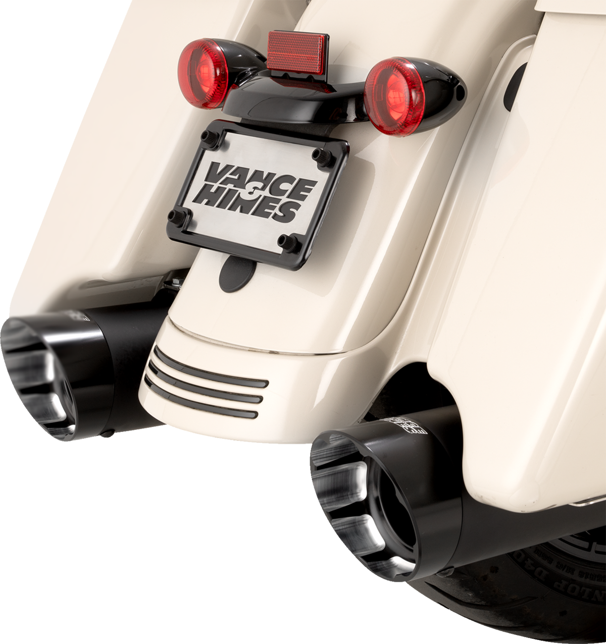 Vance & Hines Razorback 450 Black Slip On Mufflers for 2017-2025 Harley Touring