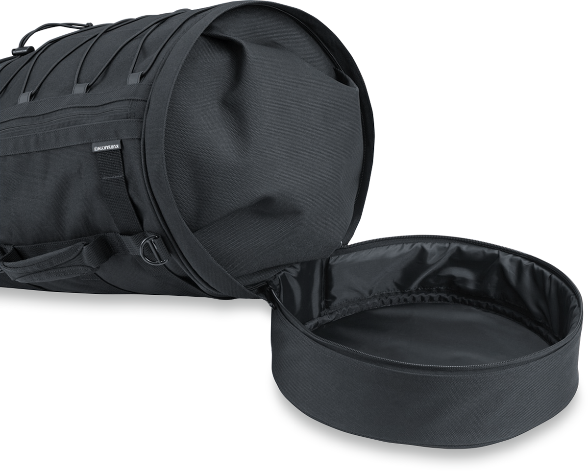 Kuryakyn 5282 Black Textile Universal Momentum Freeloader Sissy bar Duffel Bag