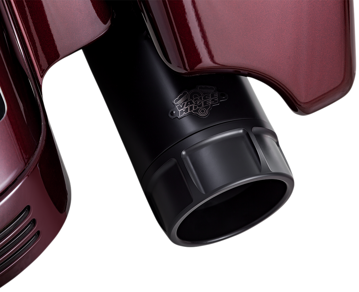 Vance & Hines Black Torquer 450 Slip on Mufflers 2017-2024 Harley Touring FLHX