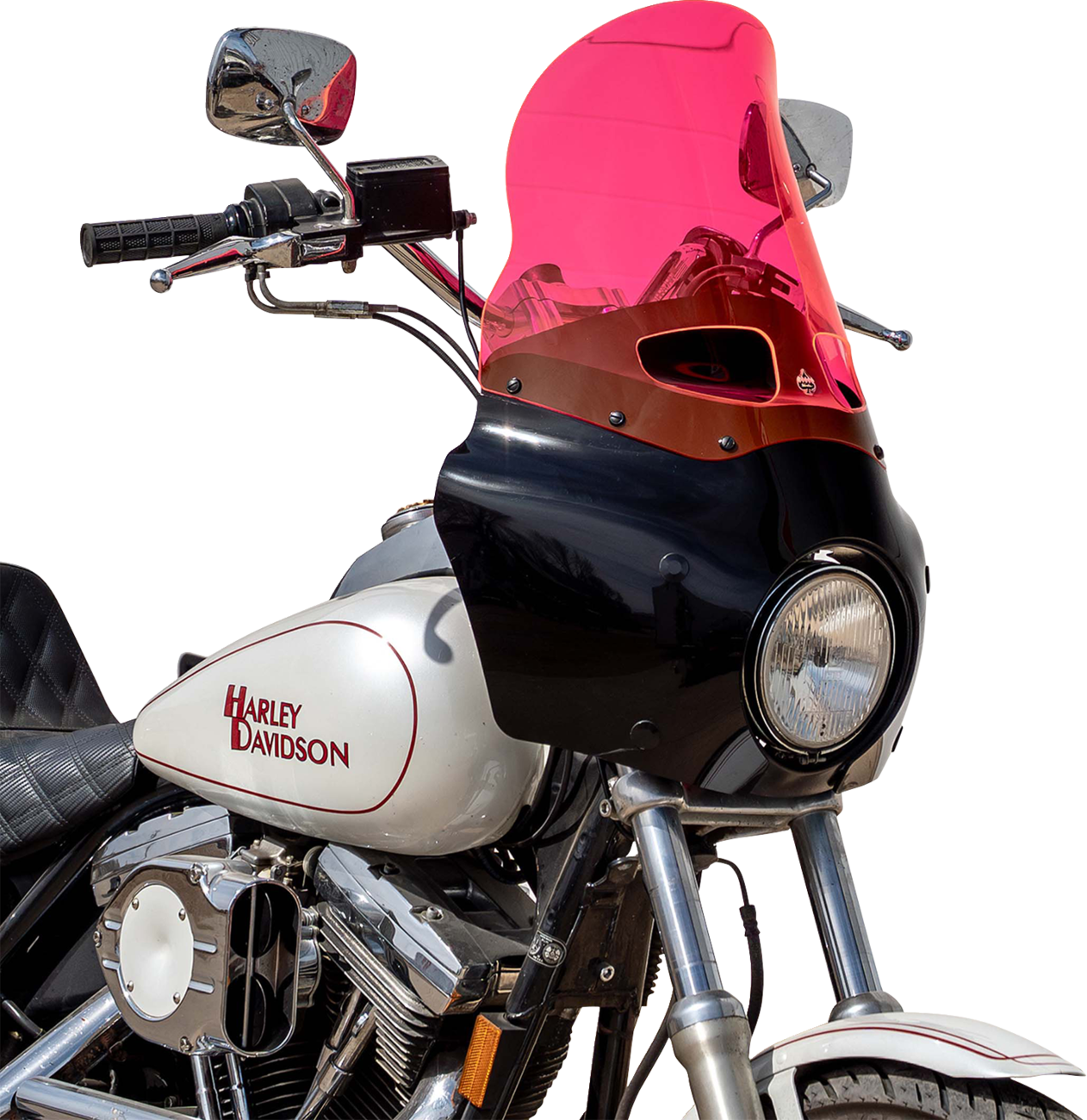Klock Werks 15" Flare Pink Ice Vented Road Warrior Fairing Motorcycle Windshield