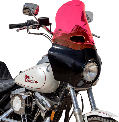 Klock Werks 15" Flare Pink Ice Vented Road Warrior Fairing Motorcycle Windshield