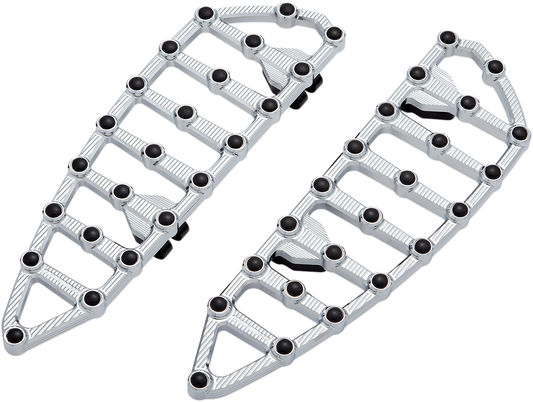 Arlen Ness MX Chrome Driver Floorboards for 1980-2024 Harley Touring Softail