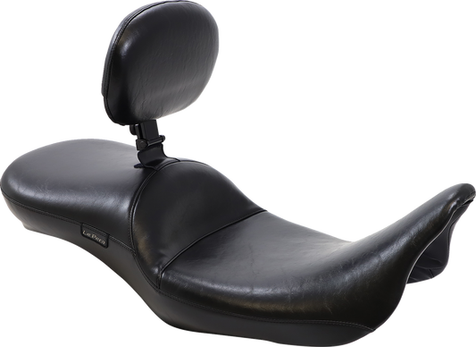 Le Pera Maverick Daddy Long Legs Smooth Seat & Backrest for 08-23 Harley Touring