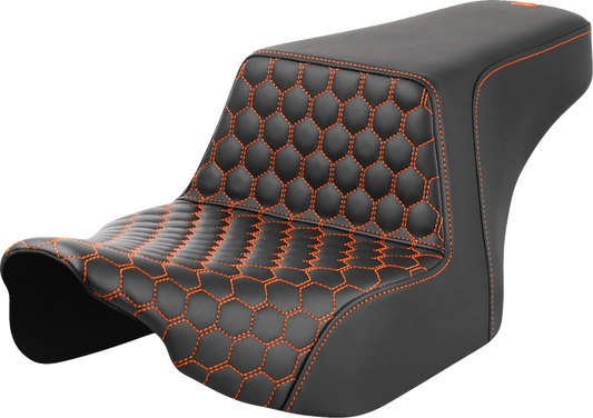 Saddlemen Step Up Orange Honeycomb Gelcore Seat fits 2023-2025 Harley Touring