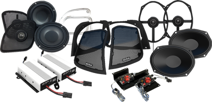 Wild Boar 800W Front/Rear Speaker & Amplifier Kit for 2015-23 Harley Road Glide