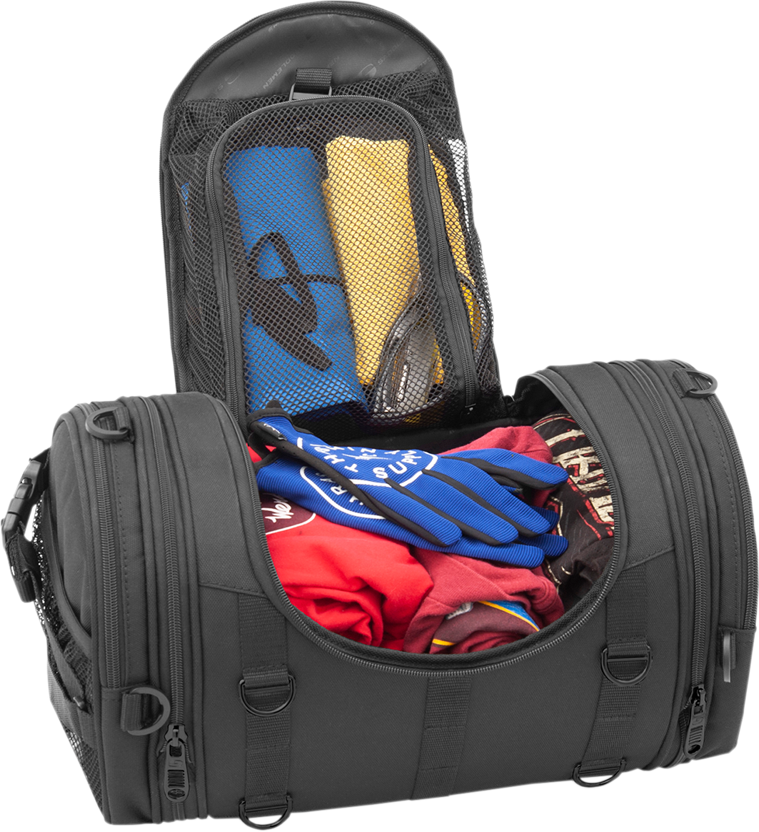 Saddlemen Black Textile Mesh R1300LXE Tactical Motorcycle Rack Bag for Harley