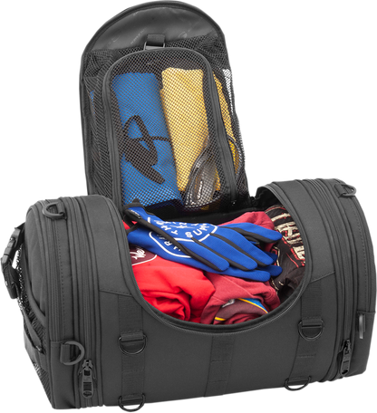 Saddlemen Black Textile Mesh R1300LXE Tactical Motorcycle Rack Bag for Harley