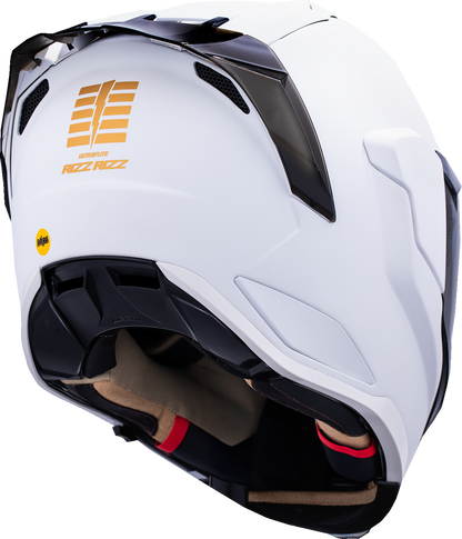 Icon Ultraflite Rizz Rizz White MIPS Full Face Adult Street Motorcycle Helmet