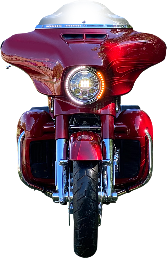 Custom Dynamics ProBeam Sequential Head Light Trim Ring 2014-2024 Harley Touring