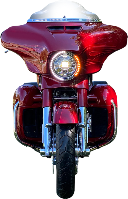 Custom Dynamics ProBeam Sequential Head Light Trim Ring 2014-2024 Harley Touring