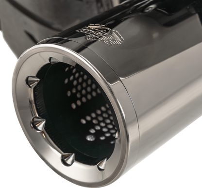 Vance & Hines Hi-Output Dark Chrome Slip On Mufflers for 2017-25 Harley Touring