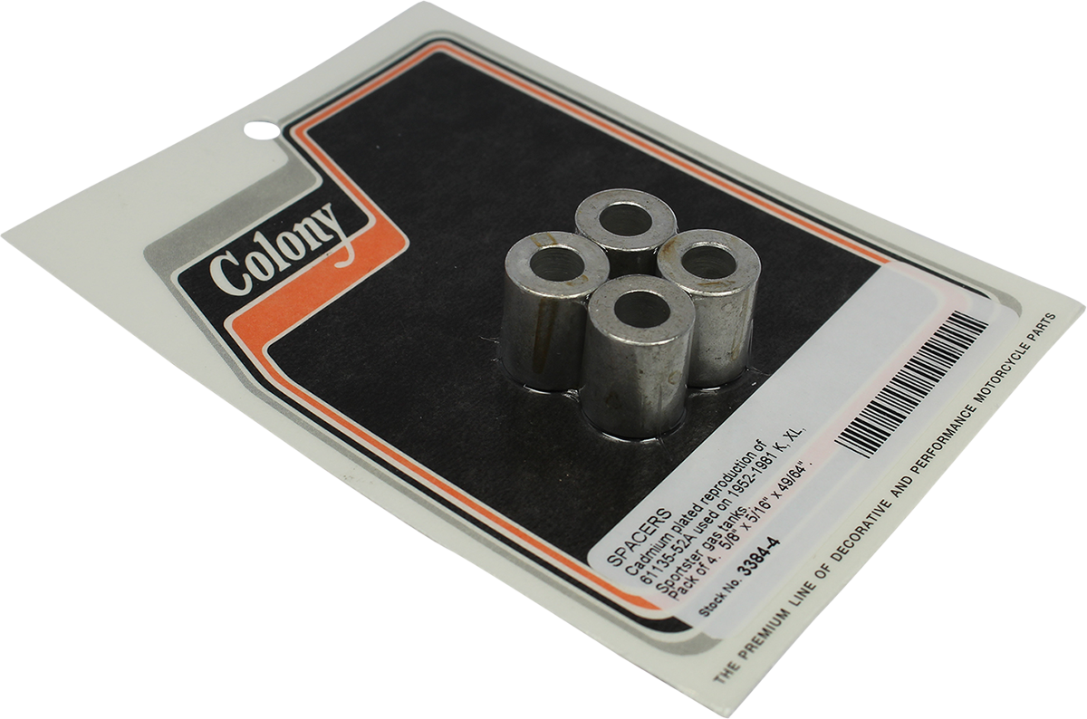 Colony 4 Pack Motorcycle Gas Tank Spacers 57-81 Harley Sportster XLCH XL XR XLS