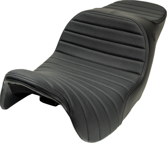 Slyfox Chariot Black Classic Stitch Seat fits 2009-2025 Harley Touring FLH FLT
