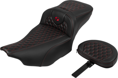 Saddlemen Roadsofa Extended Honeycomb Seat & Backrest for 2023-25 Harley Touring