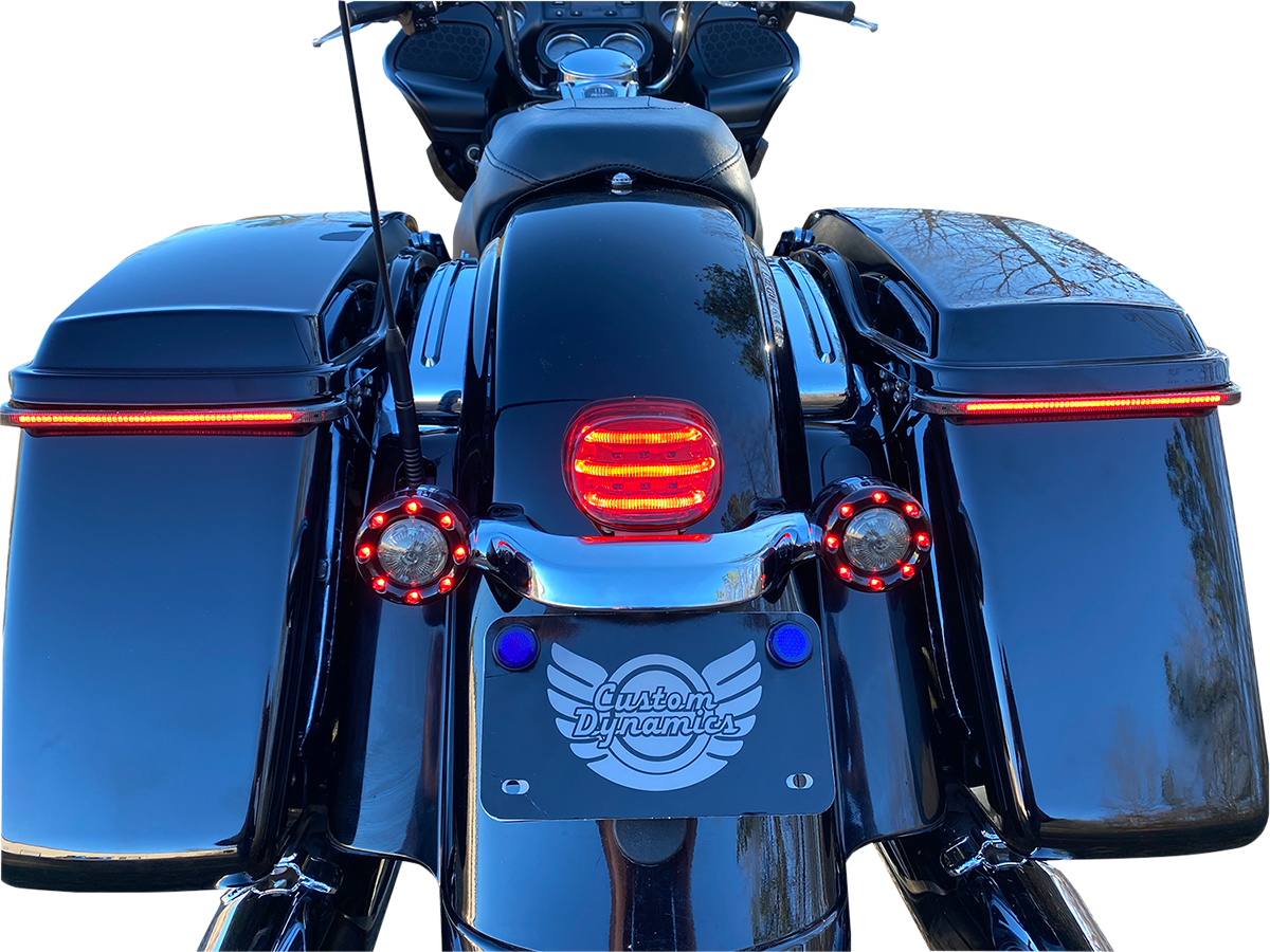Custom Dynamics Probeam Mini LED Smoke Lens Rear Taillight 10-13 Harley Touring
