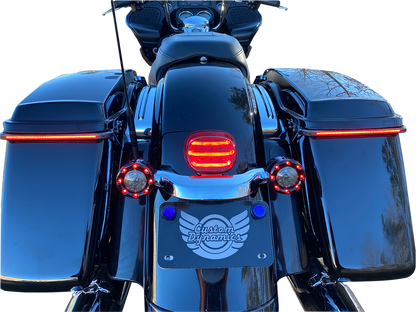 Custom Dynamics Probeam Mini LED Smoke Lens Rear Taillight 10-13 Harley Touring