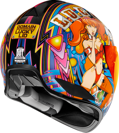 Icon Domain Lucky Lid 4 Unisex Adult Motorcycle street Riding Full Face Helmet