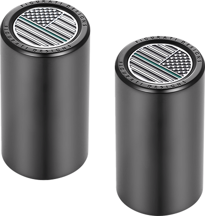 Figurati Army Green Line Flag Long Magnetic Docking Hardware Covers for Harley