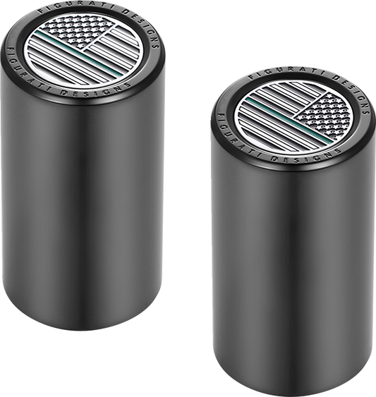 Figurati Army Green Line Flag Long Magnetic Docking Hardware Covers for Harley