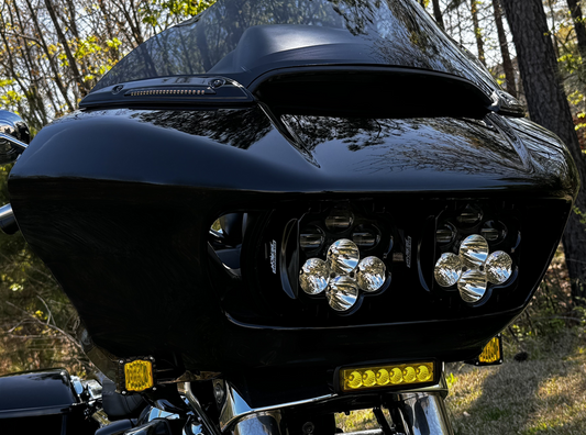 Custom Dynamics Yellow LED Light Bar Kit for 2015-2024 Harley Road Glide FLTR