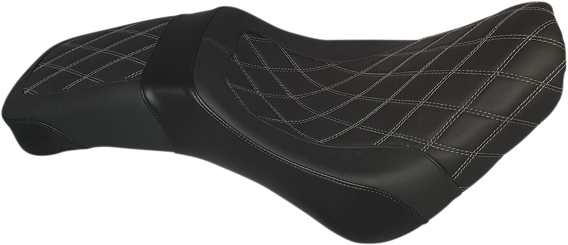 Danny Gray Weekday Gray Diamond Seat fits 2018-2025 Harley Softail Heritage Slim