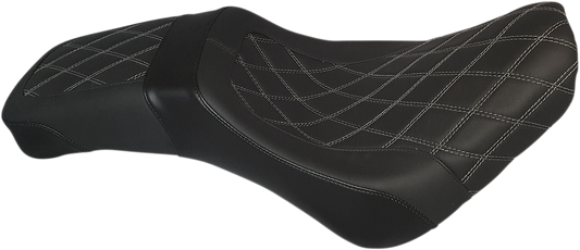 Danny Gray Weekday Gray Diamond Seat fits 2018-2025 Harley Softail Heritage Slim