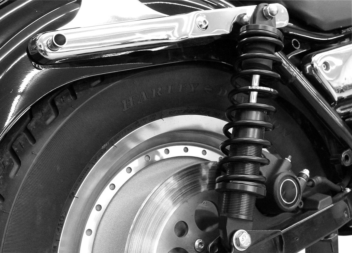 Legend Revo Black 13" Heavy Duty Rear Shocks 1984-2000 Harley Davidson FXR FXRS