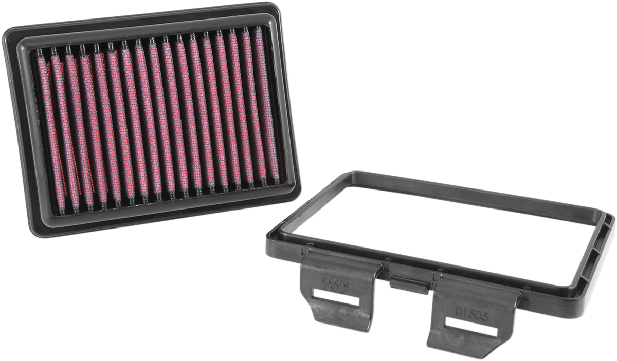 K&N Black Red Cotton Gauze Washable Panel Air Filter 2017-2024 Honda CMX Rebel