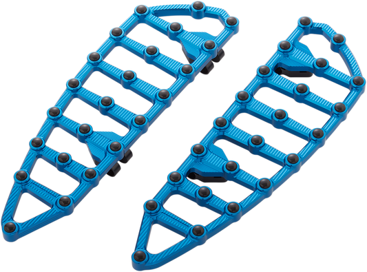 Arlen Ness MX Blue Driver Floorboards for 1980-2024 Harley Touring Softail