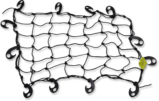 Erikson Black 28" x 28" Cargo Storage Luggage 12 Hook Bungee-Style Net
