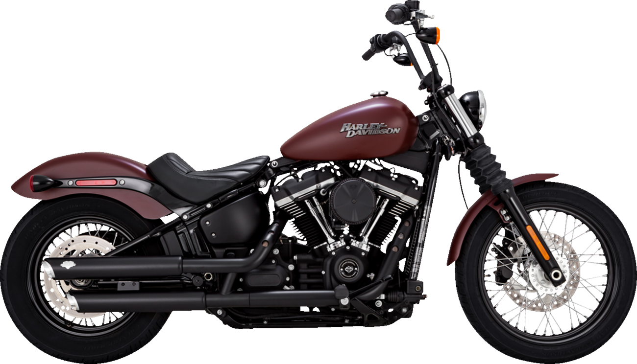 Vance & Hines Twin Slash 3" PCX Black Mufflers fits 2018-2024 Harley Softail