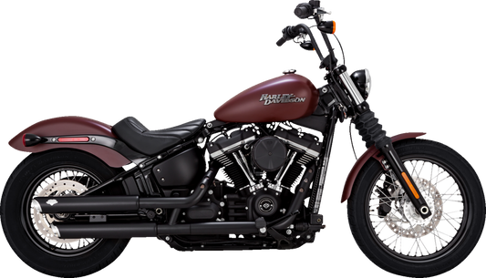 Vance & Hines Twin Slash 3" PCX Black Mufflers fits 2018-2024 Harley Softail