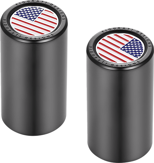Figurati Designs American Flag Long Magnetic Docking Hardware Covers for Harley