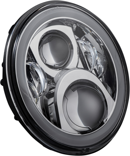 Custom Dynamics Chrome 7" Halo LED Headlight for 1986-24 Harley Touring Softail