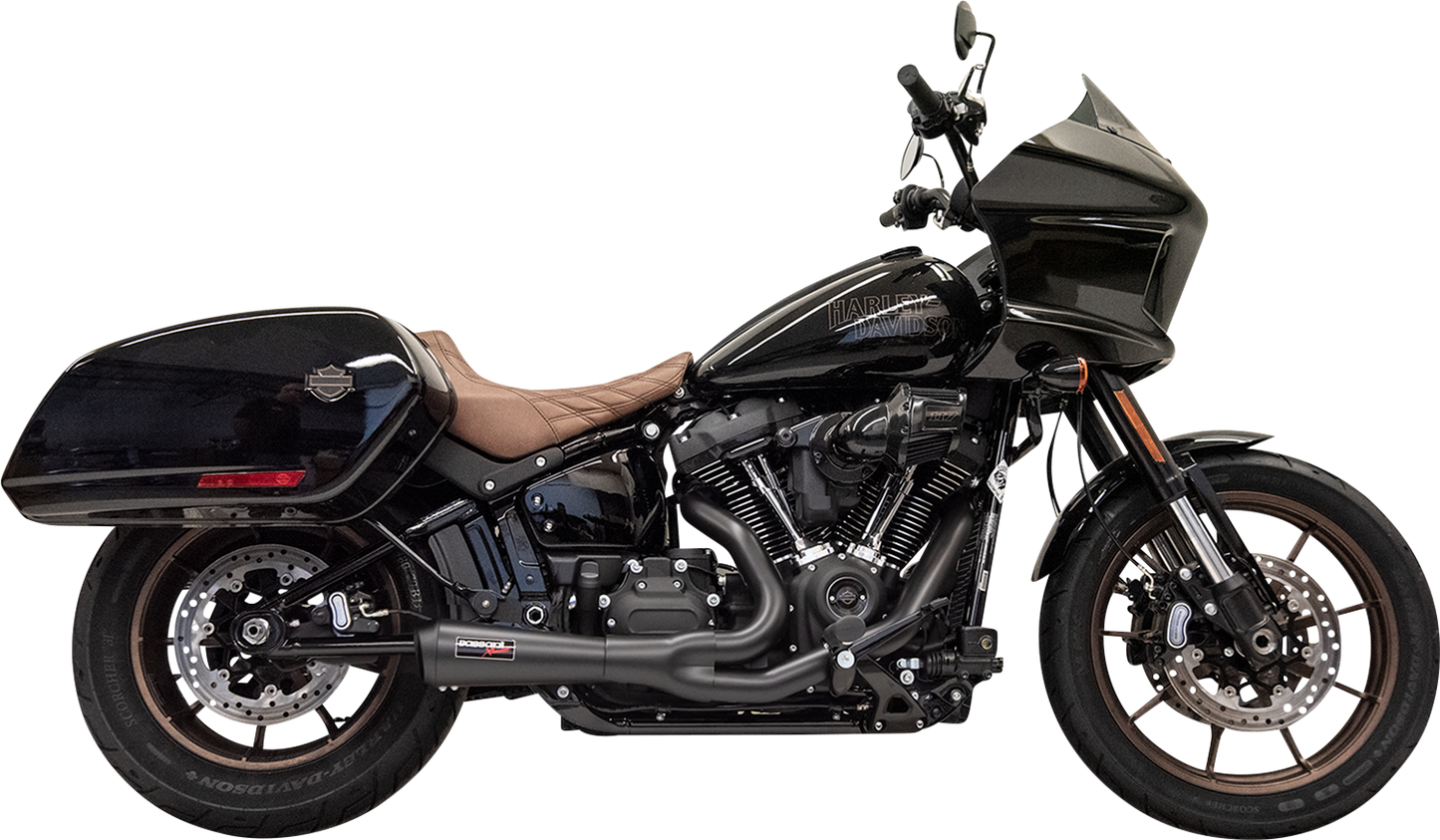 Bassani Black Ripper Road Rage 2:1 Exhaust System for 2018-2023 Harley Low Rider