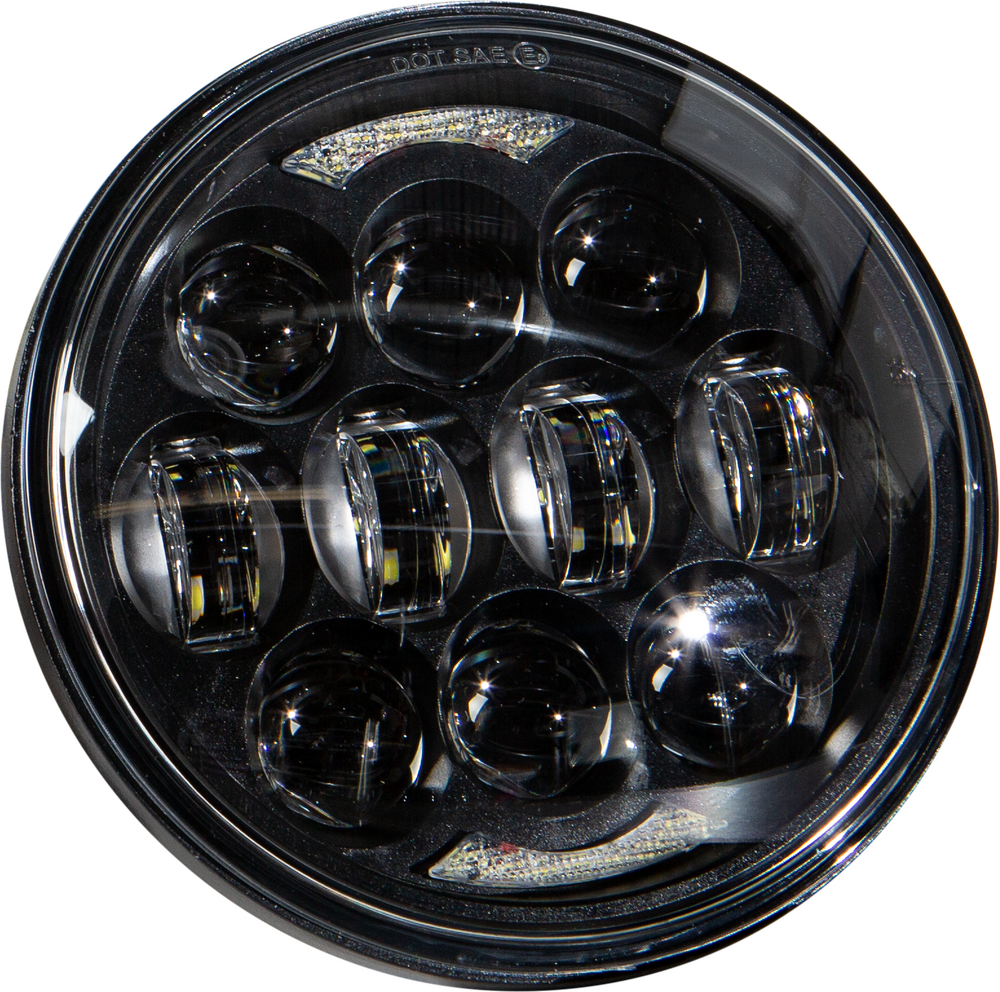 Harddrive Black 5-3/4" LED 80W Universal Motorcycle Headlight Harley Davidson