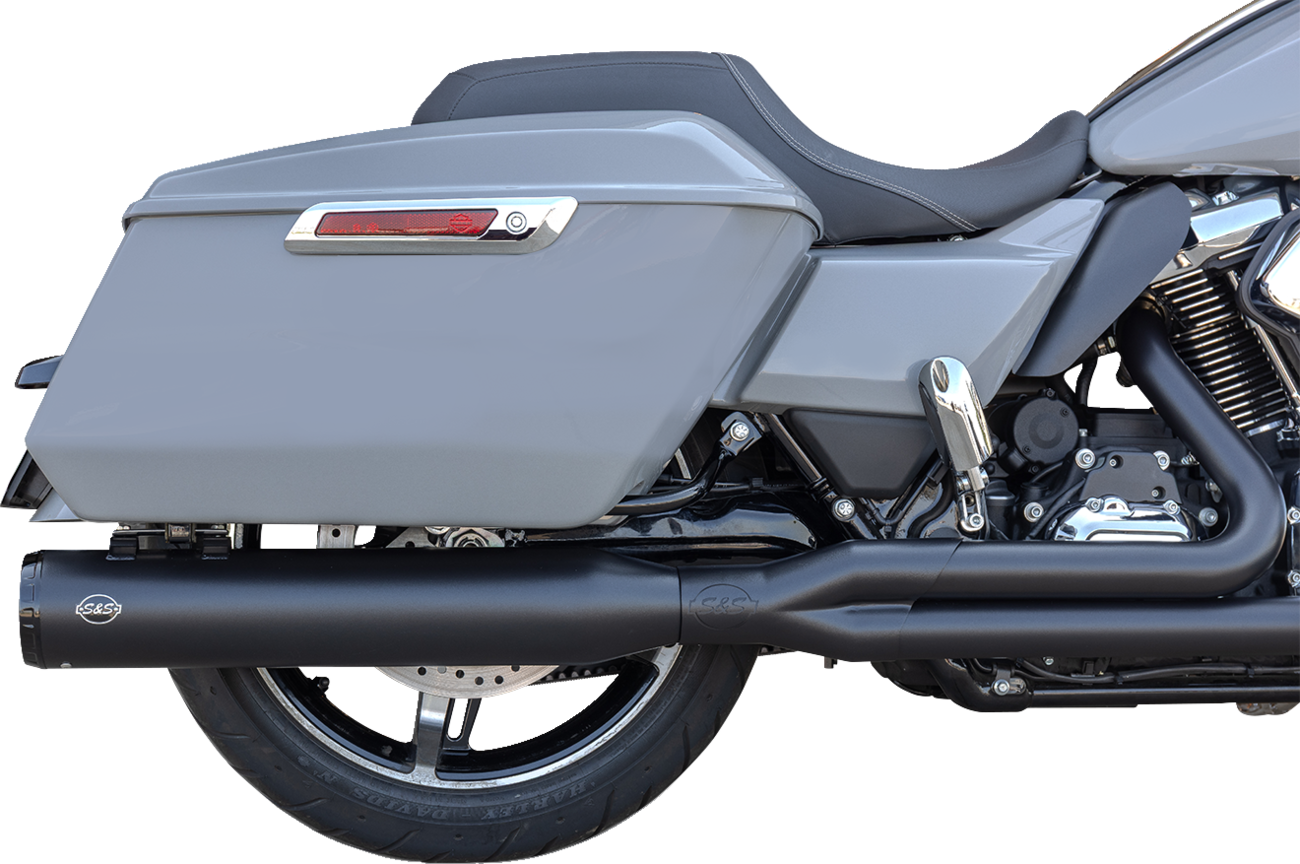 S&S GNX 2-1 Black Race Exhaust System fits 2017-2025 Harley Touring 550-1167
