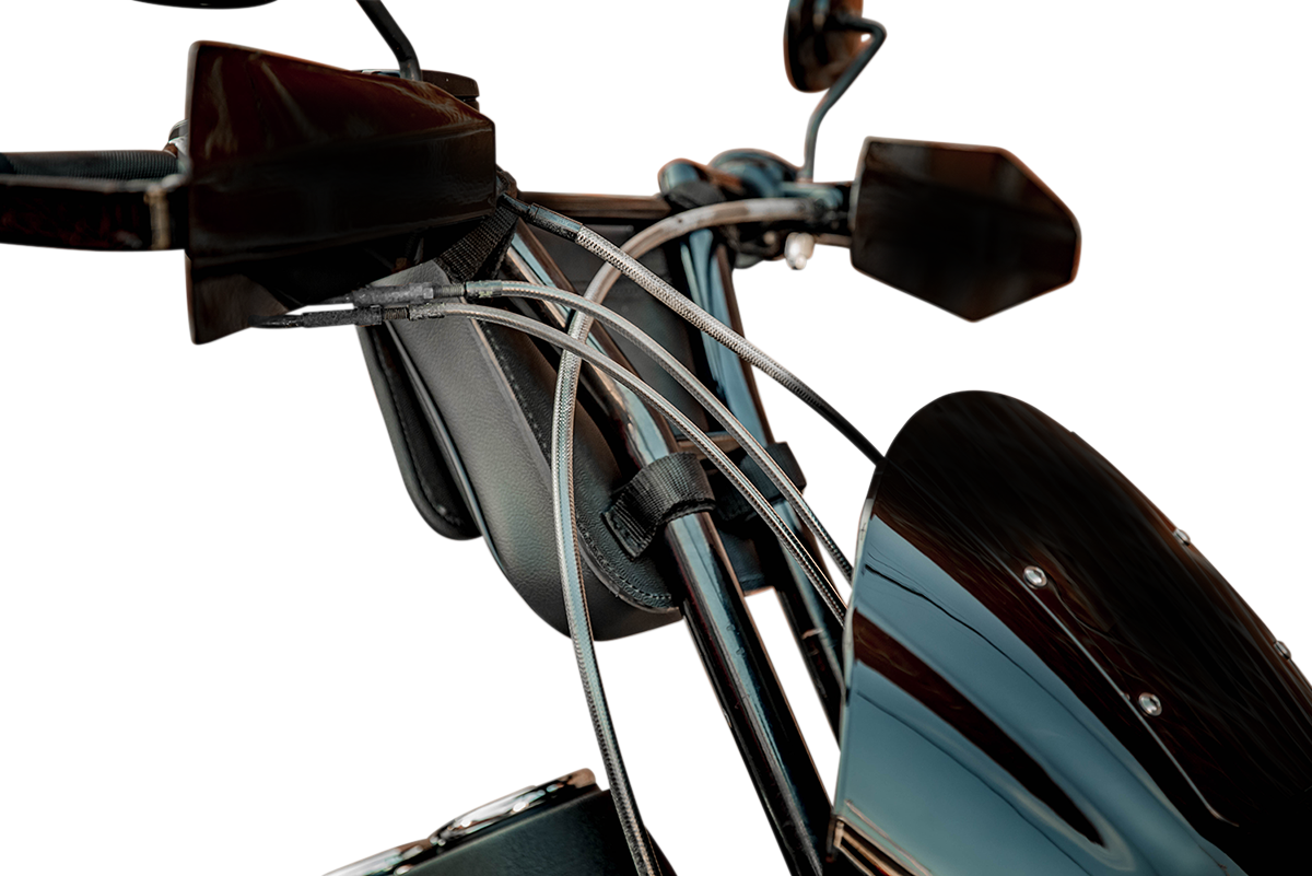 Saddlemen D144 T-Bar Handlebar Rigid Universal Storage Bag for Harley Davidson