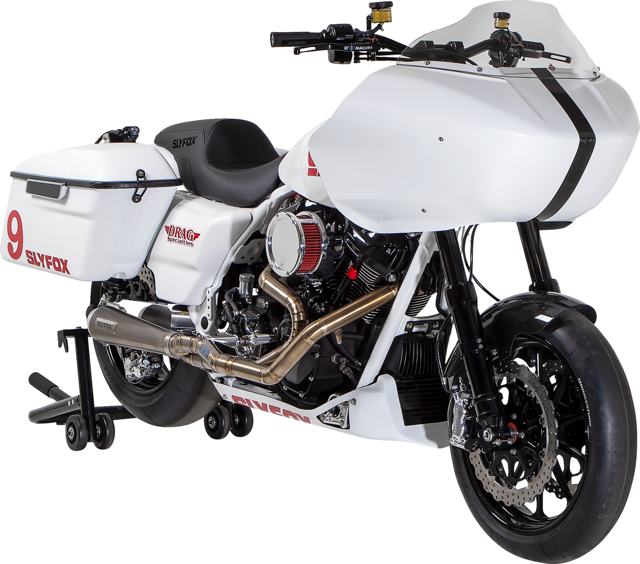 Slyfox Bolt On Carbon Fiber Front Fender 19" for 2014-2022 Harley Touring