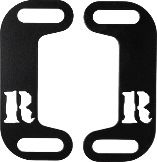 Rickrak Adjustable Centering Black Muffler Brackets for 1999-2025 Harley Touring