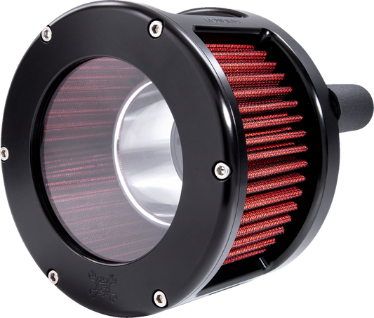 Feuling BA Race Clear Black Red Air Cleaner Kit 2017-2024 Harley Touring Softail