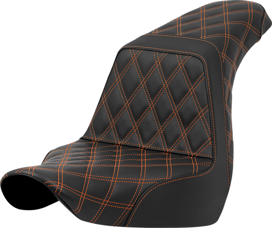 Saddlemen Step Up Orange Lattice Gel Seat 2018-2025 Harley Low Rider Sport Glide