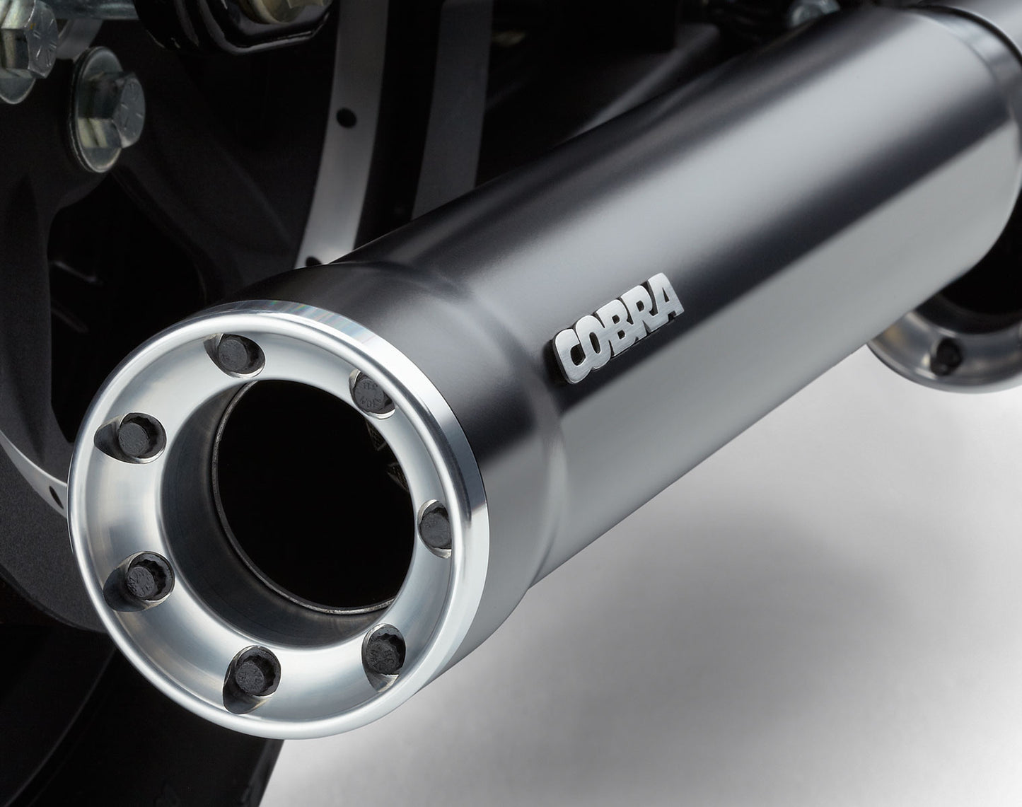 Cobra Black Straight Cut Slipon Exhaust Mufflers 91-17 Harley DYNA FXD FXDB FXDC