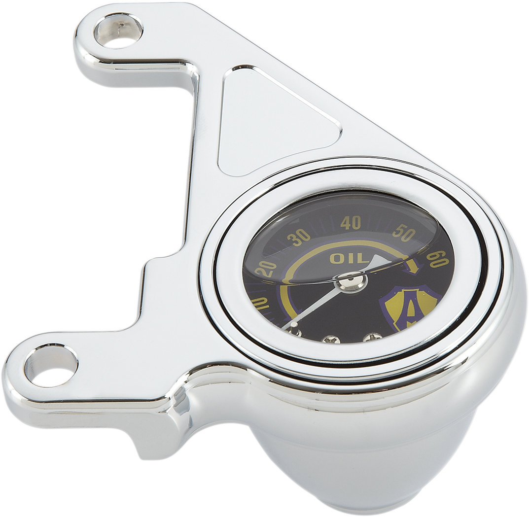 Arlen Ness Chrome Mechanical Oil Pressure Gauge Kit 1999-2017 Harley Twin Cam